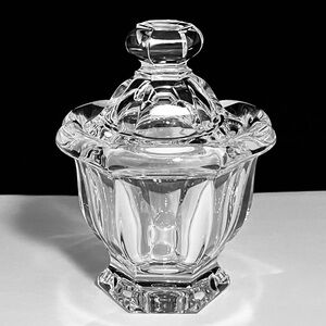 BACCARAT BRETAGNE Mustard-Jam Jar / MISSING SPOON / With Original Red Box / RARE